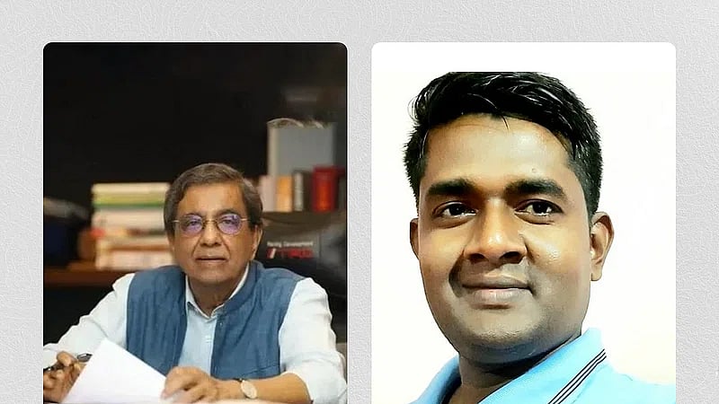 Prothom Alo editor Matiur Rahman and reporter Samsuzzaman Shams