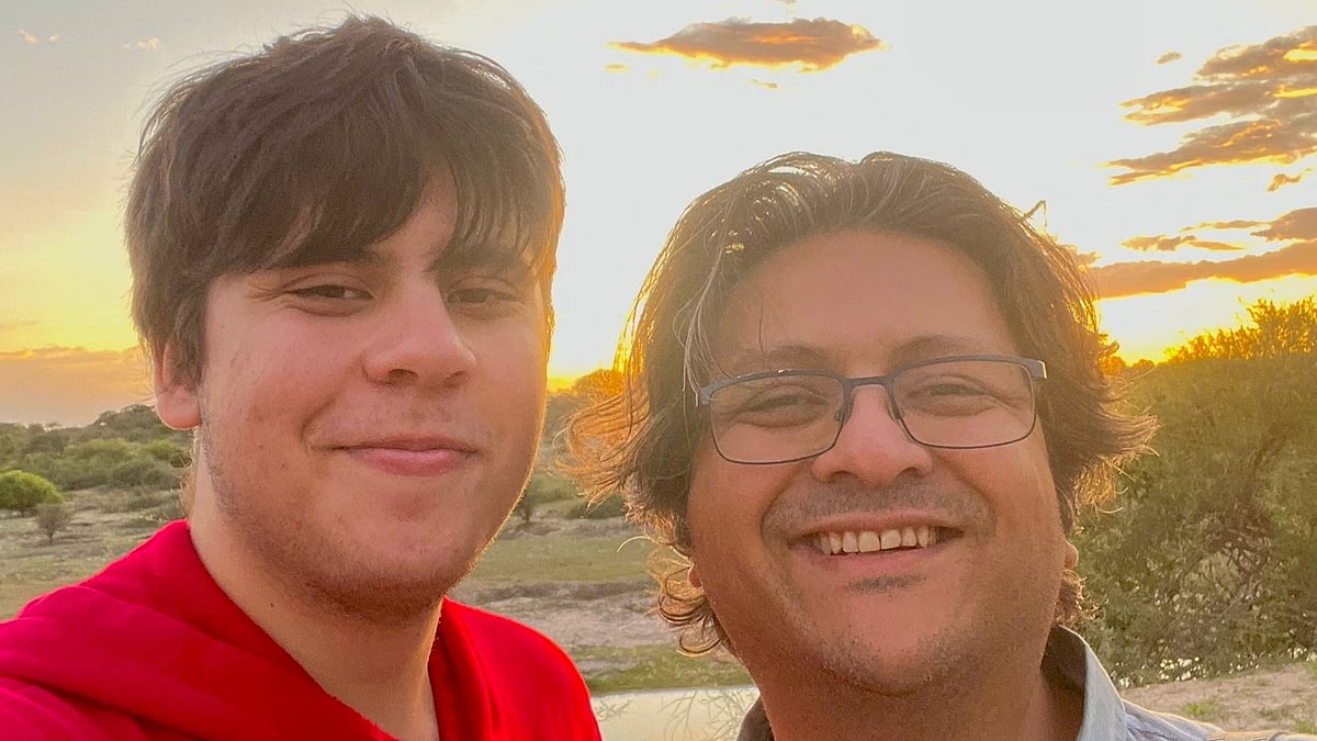 Vice-chairman of Engro Corporation Limited Shahzada Dawood, who is said to be among the passengers onboard the submarine that went missing on trip to the Titanic wreckage is seen with his son Suleman Dawood in this undated handout picture.