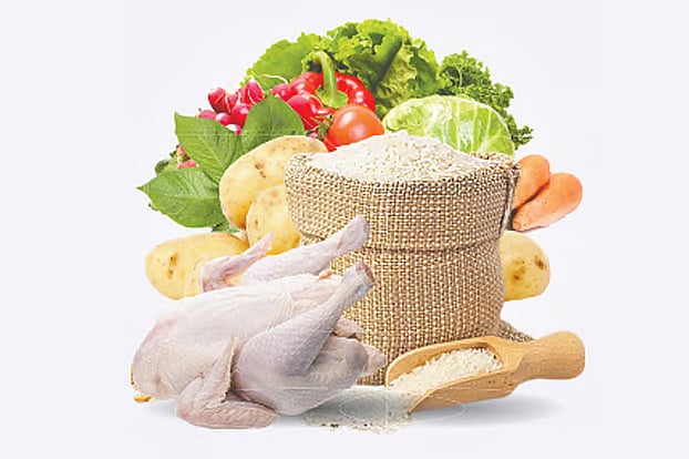 Prices of chicken, potatoes fall, rice price remains high