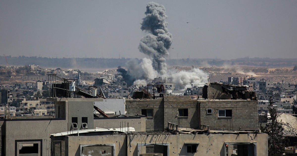 Israeli strikes kill 43 including children at a water distribution point