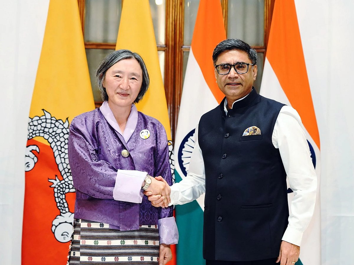 India’s foreign secretary Vikram Misri meets foreign secretary of Bhutan, Aum Pema Choden, in New Delhi on 29 September 2025