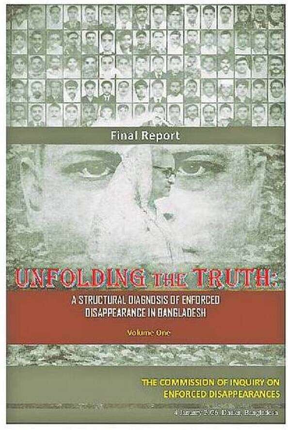 Cover page of the report submitted by the Commission of Inquiry on Enforced Disappearances