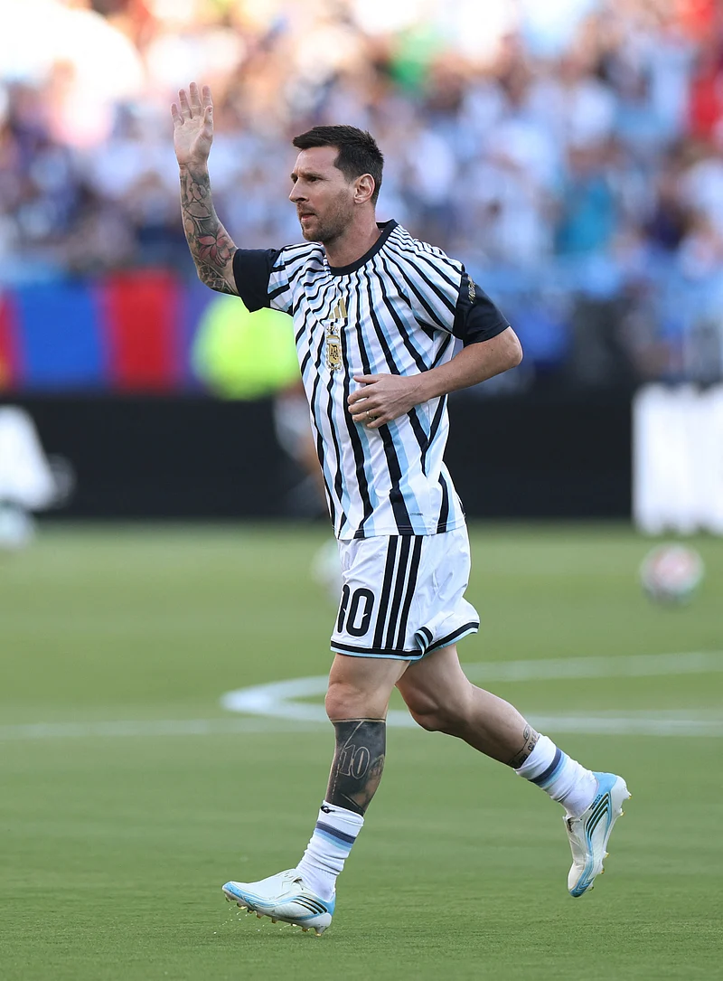 Soccer Football - FIFA World Cup 2026 - Quarter Final - Argentina v Switzerland - Kansas City Stadium, Kansas City, Missouri, U.S. - July 11, 2026
Argentina's Lionel Messi during the warm up before the match REUTERS/Amanda Perobelli