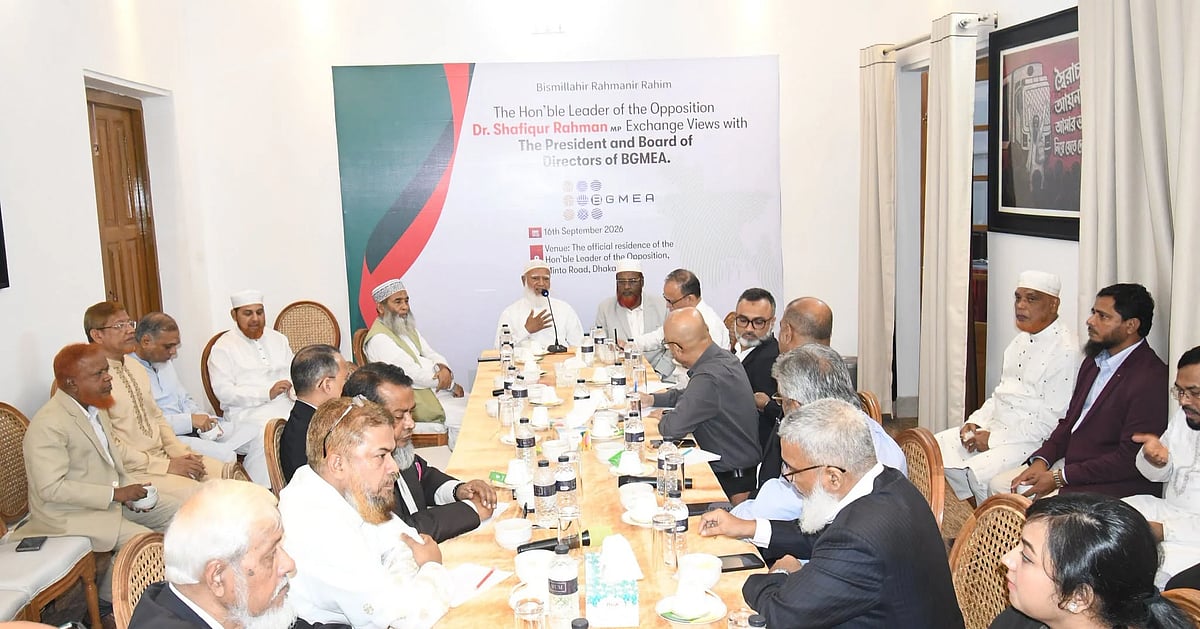 BGMEA leaders exchange views with Opposition leader - Prothom Alo English