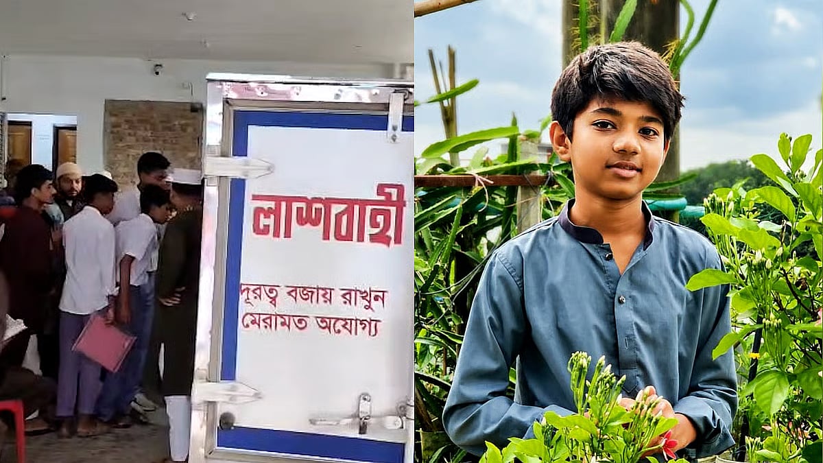 Apratim’s body in ambulance, before his final farewell - Prothom Alo English