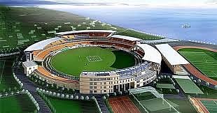 Prime minister Sheikh Hasina inaugurates the Sheikh Kamal International Cricket Stadium in Cox's Bazar on 23 February 2014. Photo: UNB