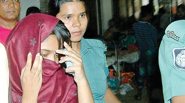 A Dhaka court on Tuesday took the charge sheet against Oishi Rahman into cognizance in the case of murdering her parents. Photo: Prothom ALo
