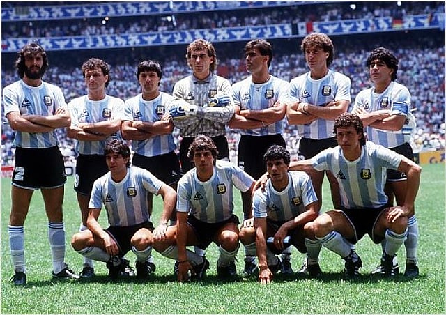 Argentina team photo in 1986 World Cup