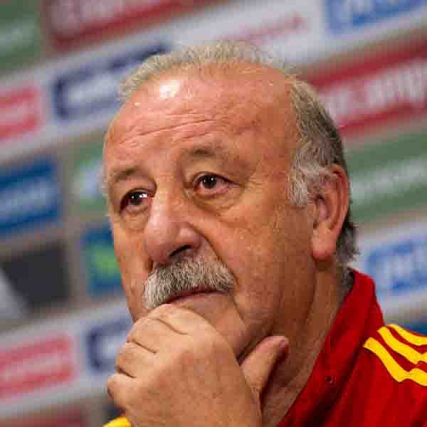 Spain's head coach Vicente del Bosque gives a press conference at the Spanish team's hotel in Palma de Mallorca on October 10, 2013, on the eve of their FIFA World Cup 2014 qualifier football match Spain vs Belarus on October 11. AFP