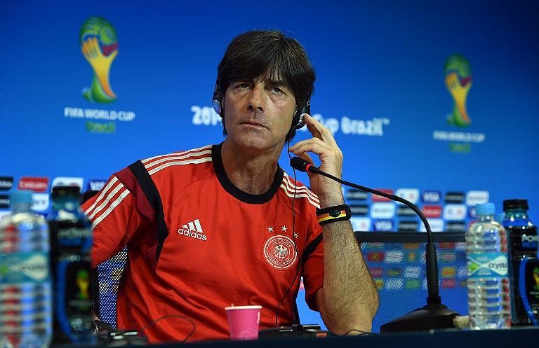 Germany's coach Joachim Loew attends a press conference at the Fonte Nova Arena in Salvador on June 15, 2014 on the eve of the Group G football match between Germany and Portugal in the 2014 FIFA World Cup in Brazil. Photo: AFP