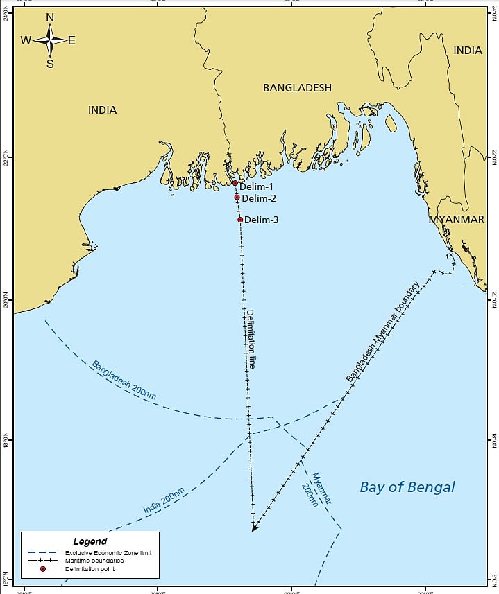 Bangladesh has finally gained some 19,467 square kilometres of maritime areas at the Bay of Bengal out of the disputed 25,602 square kilometres with neighbouring India. File photo