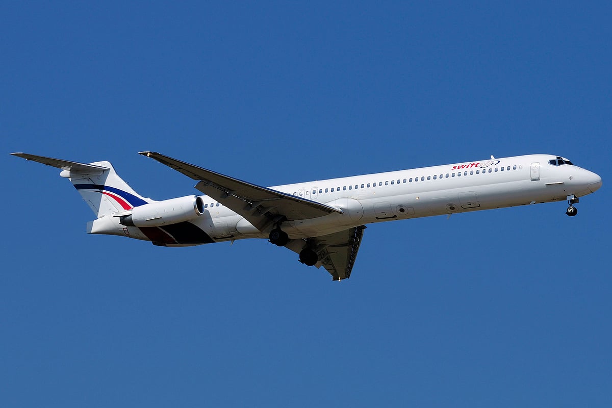 A Swiftair MD-83 airplane is seen in this undated photo. Authorities have lost contact with an Air Algerie flight en route from Ouagadougou in Burkina Faso to Algiers with 110 passengers on board. Photo: Reuters
