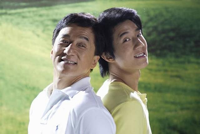 Hong Kong kungfu movie star Jackie Chan and his son Jaycee Chan