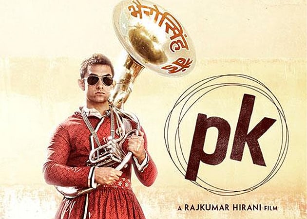 If the first one had Aamir going nude, the second poster features him in a red angrakha teamed up with white pyjama and a trumpet in his hand