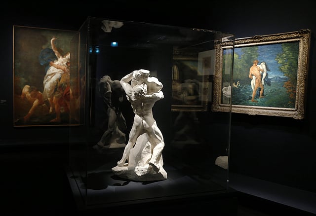 Works are displayed during the exhibition 'Sade. Attacking the Sun', on October 13, 2014 at the Orsay museum in Paris. Photo: AFP