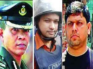 Former RAB officers Tareq Sayeed, Arif Hossain and MM Rana — charged with 7 murders. Photo: Prothom Alo