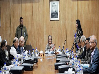The meeting of the cabinet chaired by Prime Minister Sheikh Hasina at the Bangladesh Secretariat endorsed the draft  national information and communication technology (ICT) policy-2015 On Monday. Photo: Focus Bangla