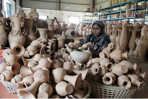 Handicraft is a major source of income for scores of rural women. Photo:Soel Rana