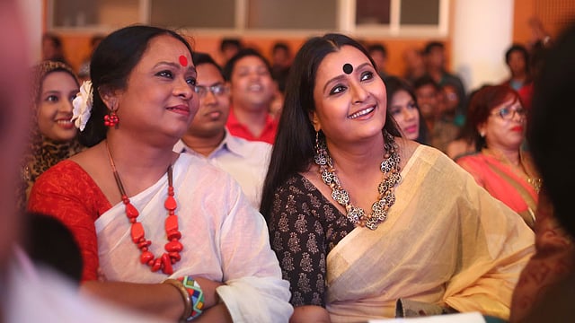 Wahida Mollik Joly and Chitralekha Guha (R) attend Meril-Prothom Alo award reception programme on 08 May 2015. Photo: Saiful Islam