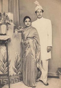 Farida Yasmin with her husband Kazi Anwar Hossain. Photo: Collected
