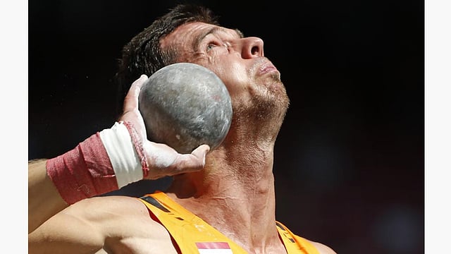 Eelco Sintnicolaas of Netherlands competes in the men