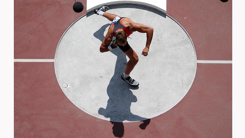 Michael Schrader of Germany competes in the men