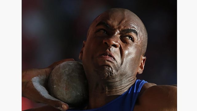 Luiz Alberto De Araujo of Brazil competes in the men