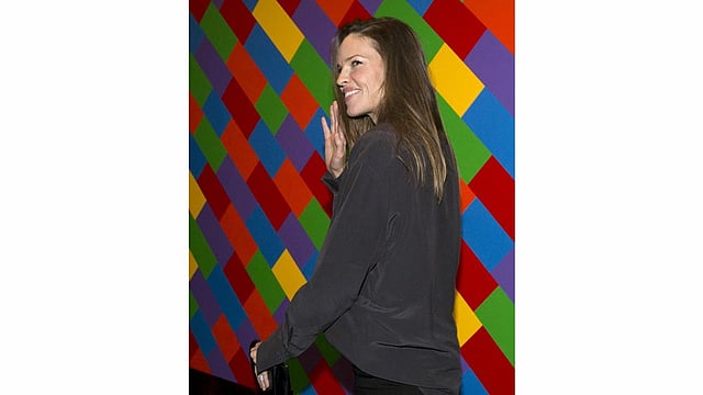 Actress Hillary Swank arrives for a screening of `Sicario` in New York, September 14, 2015. Photo: Reuters