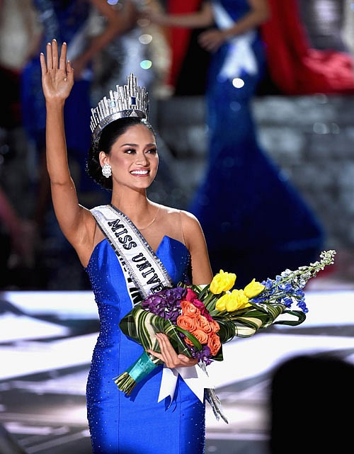 Miss Philippines 2015, Pia Alonzo Wurtzbach, who was mistakenly named as First Runner-up, reacts as she is named the 2015 Miss Universe during the 2015 Miss Universe Pageant at The Axis at Planet Hollywood Resort & Casino on December 20, 2015. Photo: AFP AFP. LAS VEGAS