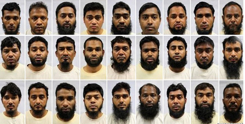 Police arrests 14 of the 26 Bangladeshis on Thursday, who were deported from Singapore for allegedly supporting “the armed jihad ideology of terrorist groups”.