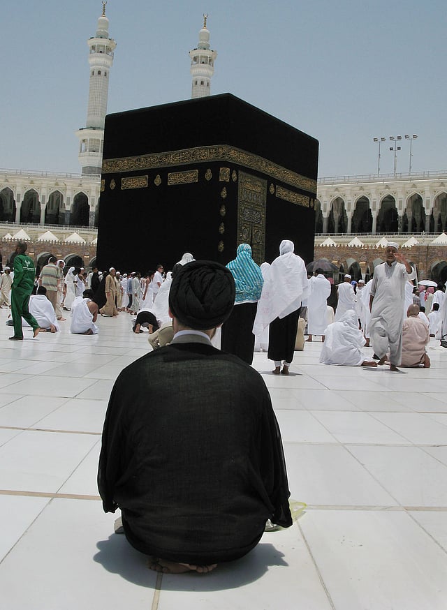 An Iranian Shiite Muslim pilgrim praying in front of the Kaaba (C) inside Mecca's Grand Mosque, Islam's holiest shrine. AFP file photo
