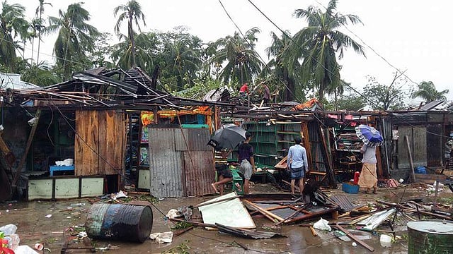 Coastal Bhola district faced damaging effects even before the cyclone hit the Bangladesh coast. Photo: Neamatullah