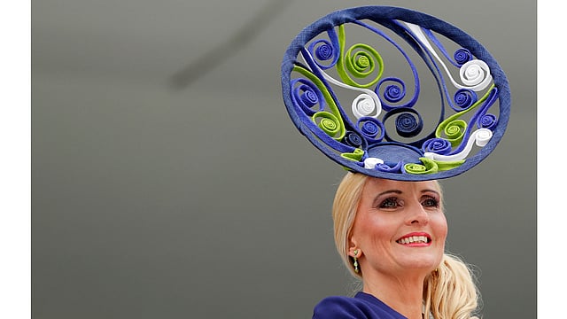 A racegoer on Investec Derby ladies day. Photo: Reuters