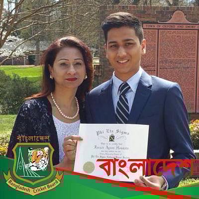 Faraaz Ayaaz Hossain with mother Simeen Hossain. Photo: Facebook