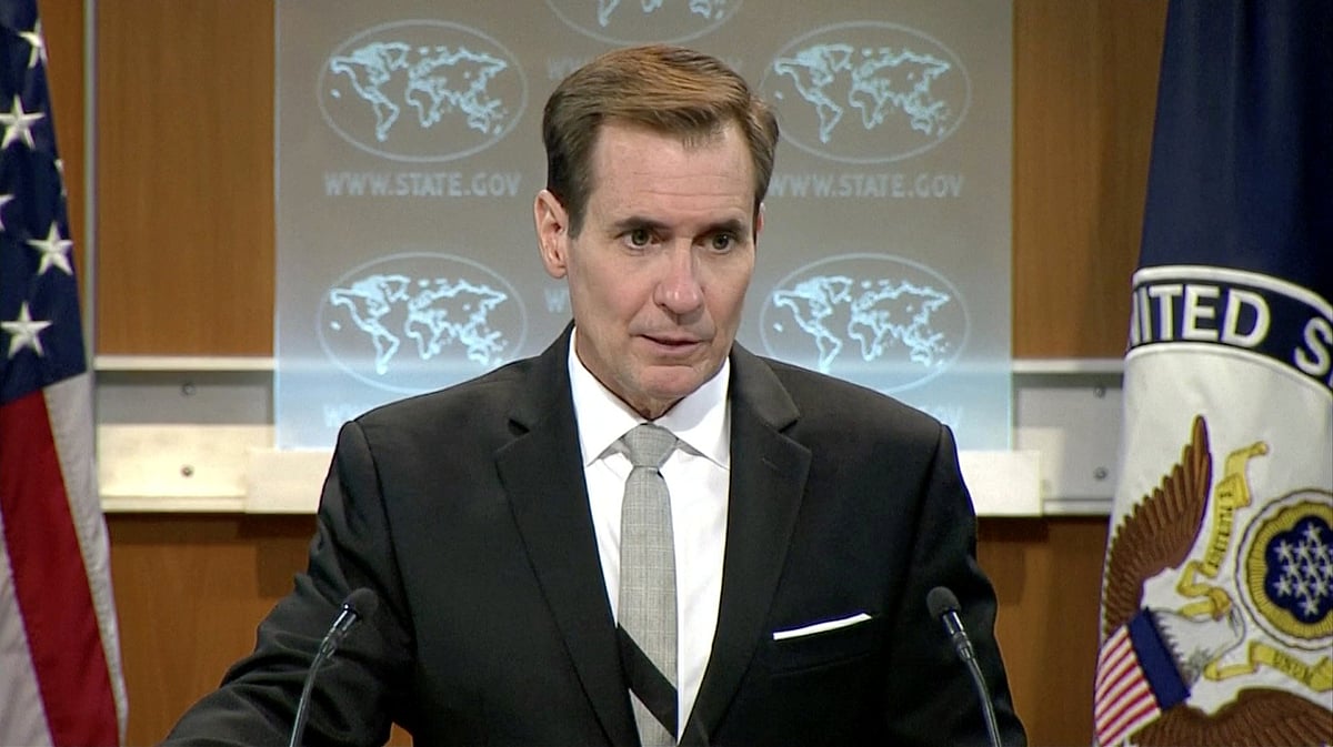 U.S. State Department spokesman John Kirby speaks about a hostage situation at a restaurant in the Bangladeshi capital Dhaka, during a press briefing in Washington DC, US. Reuters