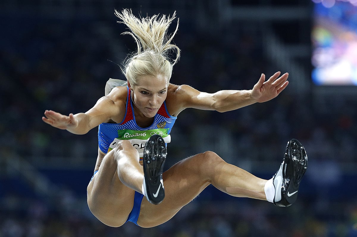 Russia`s Dariya Klishina competes in the Women`s Long Jump Qualifying Round during the athletics event at the Rio 2016 Olympic Games at the Olympic Stadium in Rio de Janeiro on Tuesday. Photo: AFP