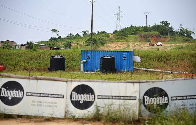 One of the sites of the 2006 dumping of toxic waste by the Probo Koala ship in Ivory Coast.AFP file photo