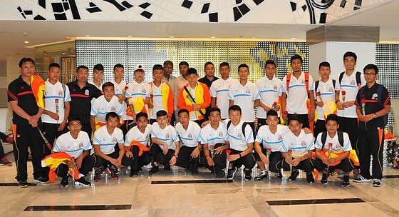 Bhutan football team comprising 23 Players and six officials arrive in the capital on Friday morning. Photo: UNB