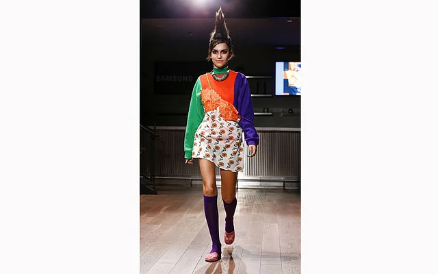 A model walks the runway at the Gypsy Sport fashion show during New York Fashion Week. Photo: AFP