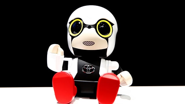 Toyota Motor Corp’s Kirobo Mini robot is pictured during a photo opportunity after a news conference in Tokyo, Japan. Photo: Reuters