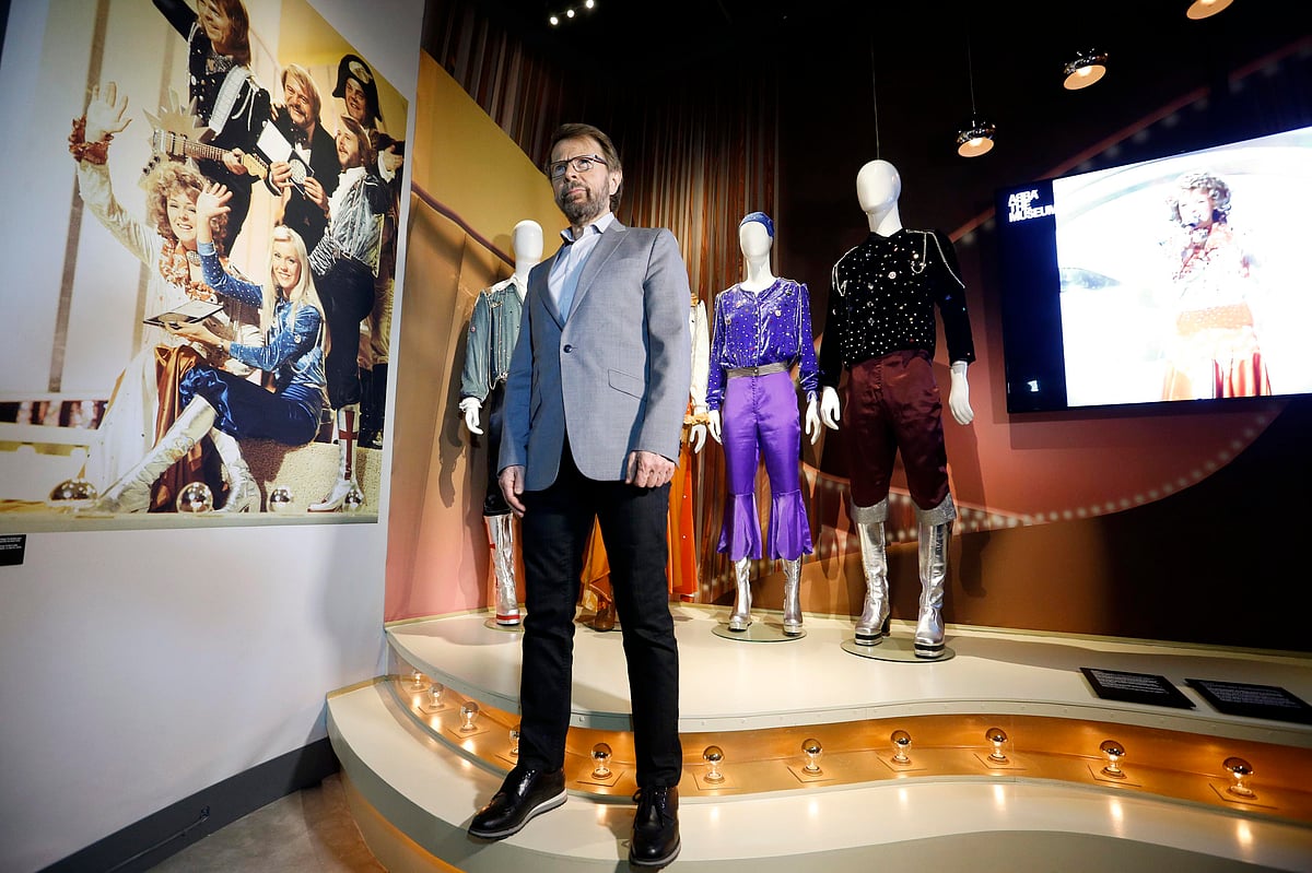 Former ABBA member Bjorn Ulvaeus poses in front of an exhibit at the new `ABBA - The Museum` in Stockholm, Sweden. Photo: Reuters