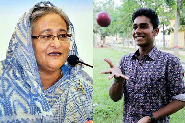 PM Sheikh Hasina has taken initiatives for construction of house for the family of Bangladesh’s cricketer all-rounder Mehedi Hasan Miraz. Photo: Prothom Alo