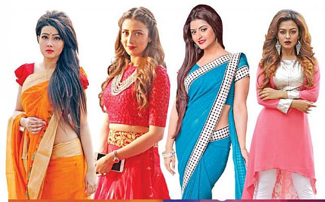 Mahiya Mahi, Bidya Sinha Saha Mim, Pori Moni and Nusrat Faria