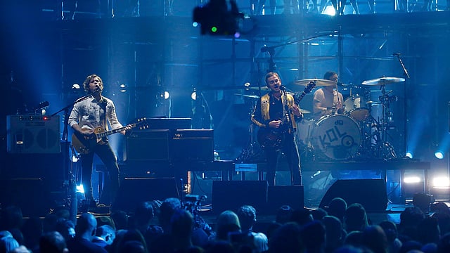 Kings of Leon performs on stage at the 2016 MTV Europe Music Awards at the Ahoy Arena in Rotterdam. Photo: Reuters
