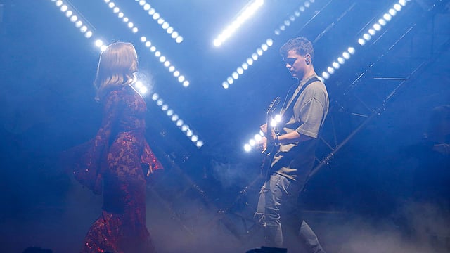 Bebe Rexha and Martin Garrix perform on stage at the 2016 MTV Europe Music Awards at the Ahoy Arena in Rotterdam, Netherlands. Photo: Reuters
