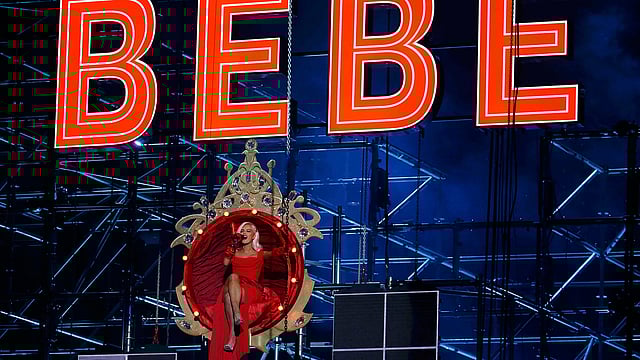 Host Bebe Rexha opens the 2016 MTV Europe Music Awards at the Ahoy Arena in Rotterdam, Netherlands. Photo: Reuters