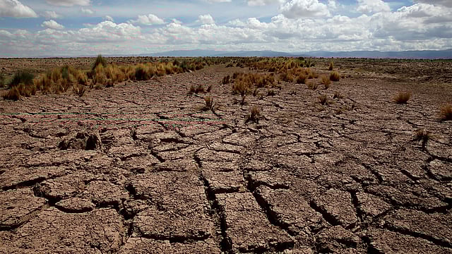 A dried farmland is seen during the worst drought in 25 years in El Choro, Bolivia, December 1, 2016. Picture taken in December 1, 2016. Photo: Reuters