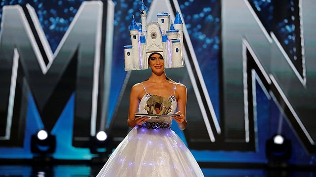 Miss Universe candidate from Germany Johanna Acs competes during a national costume preliminary competition in Pasay, Metro Manila. Reuters