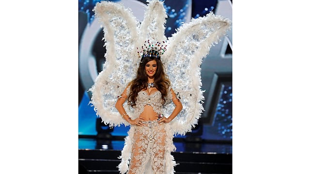 Miss Universe candidate from Portugal Flavia Brito competes during a national costume preliminary competition in Pasay, Metro Manila. Reuters