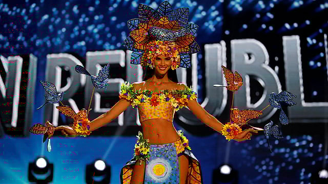 Miss Universe candidate from Dominican Republic Sal Garcia competes during a national costume preliminary competition in Pasay, Metro Manila. Reuters